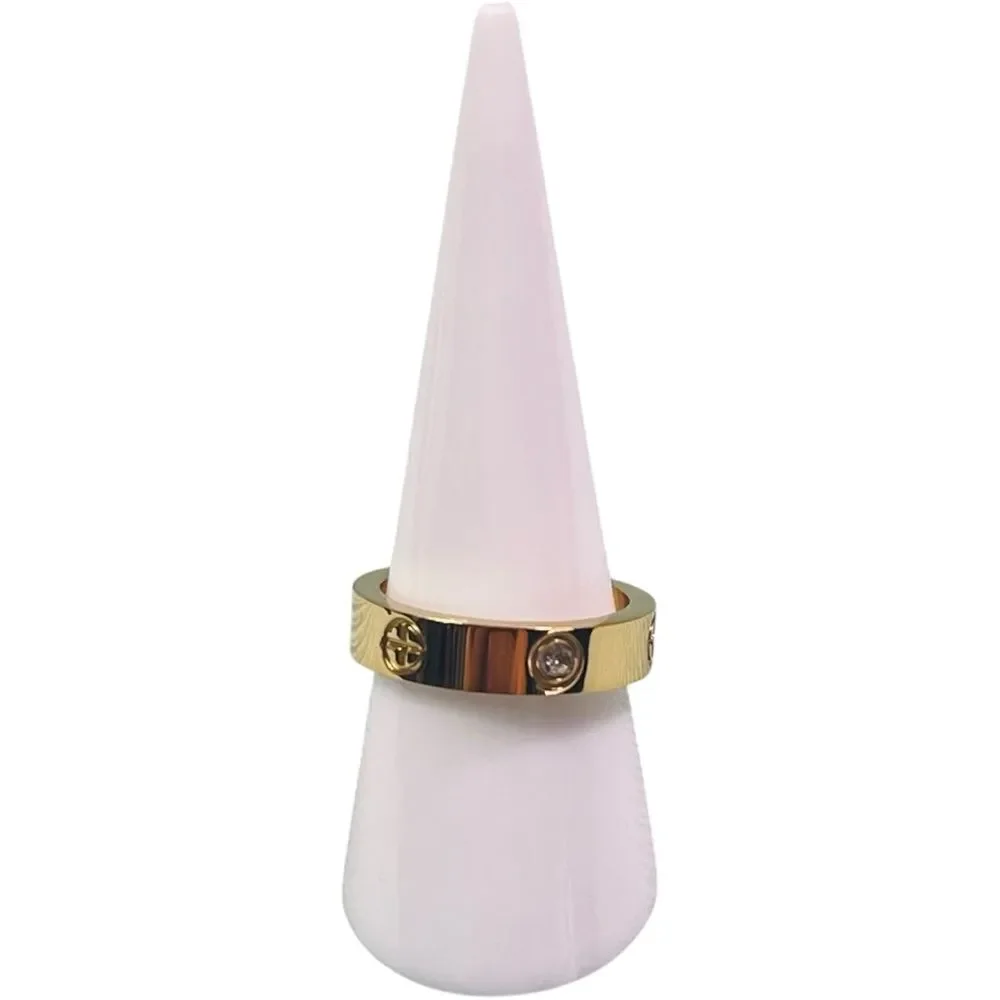 Gold Plated Designer Ring with Zircon Accents